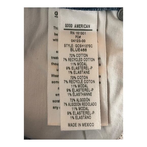 Good American shorts Good Curve high waist denim plus size 18 - Picture 4 of 5